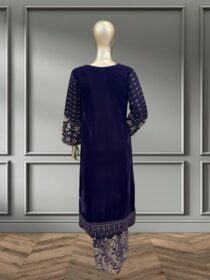 Quzey Velvet Dress - Violet