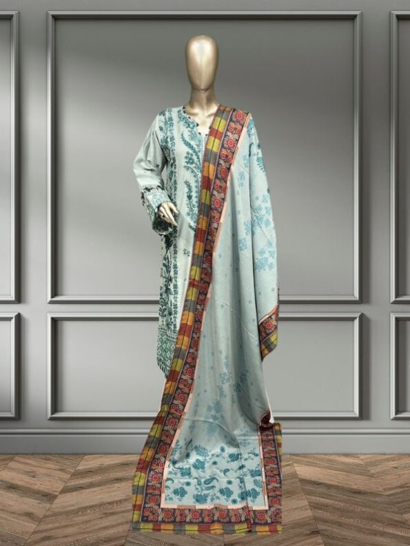 Quzey Dhanak Dress - Sea Green