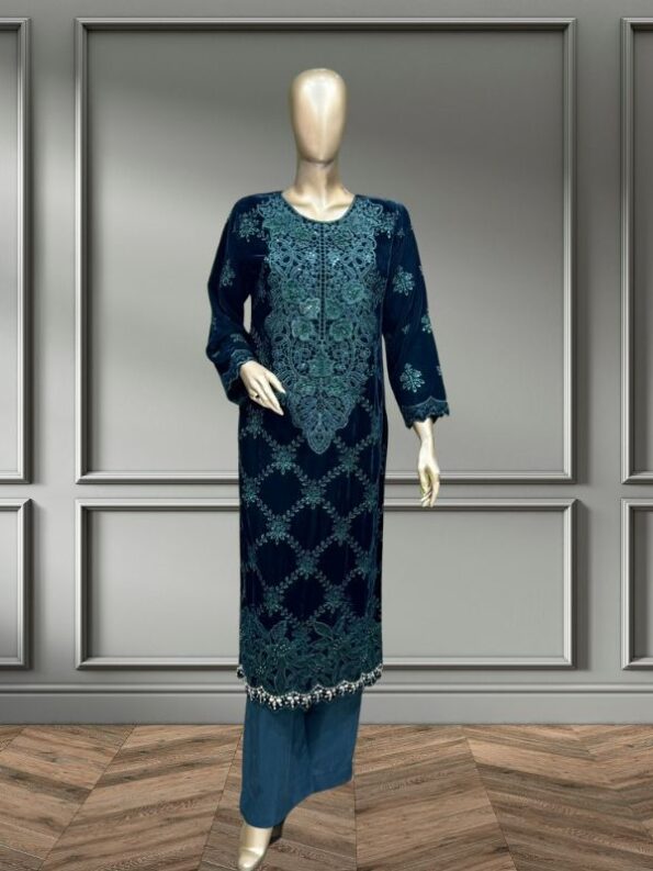 Quzey Velvet Dress - Zink