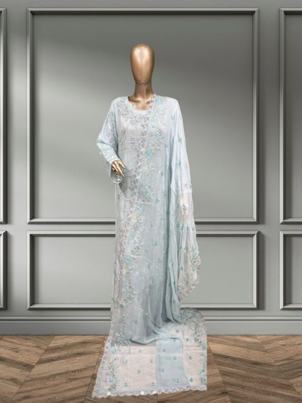 Quzey Luxury Chiffon - Dull Blue