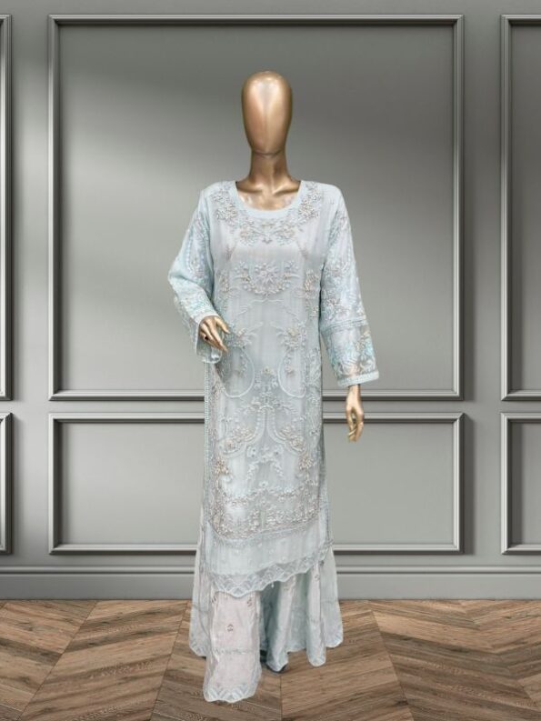 Quzey Luxury Chiffon - Dull Blue