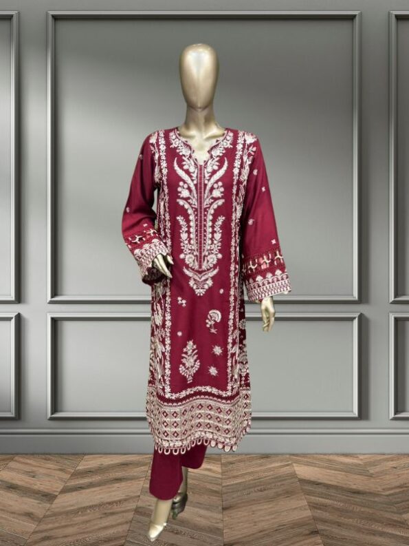 Quzey Dhanak Dress - Red