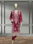 Quzey Dhanak Dress - Red