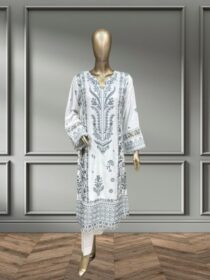 Quzey Dhanak Dress - White