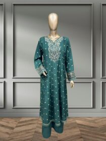 Quzey Silk Dress - Green