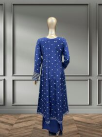 Quzey Silk Dress - Blue