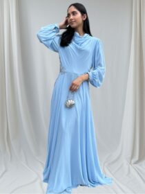 Quzey Modest Dress - Blue