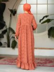 Quzey Schiffli Dress – Orange
