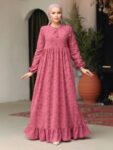 Quzey Schiffli Dress – Rose Pink