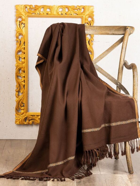 Junaid Jamshed Shawl - Mud Brown