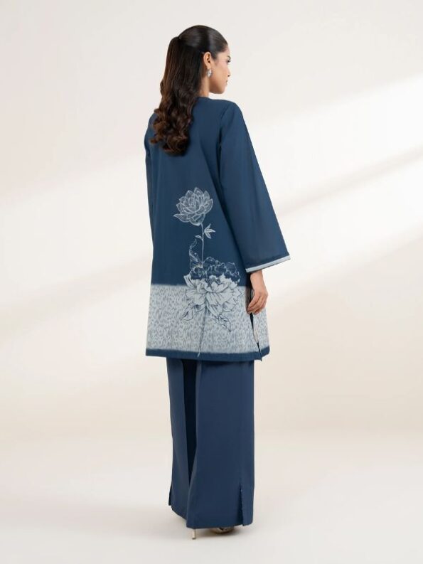 Sapphire - Blue Printed Lawn Shirt