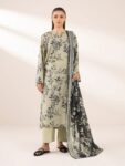 Sapphire - Light Green Printed Lawn Shirt