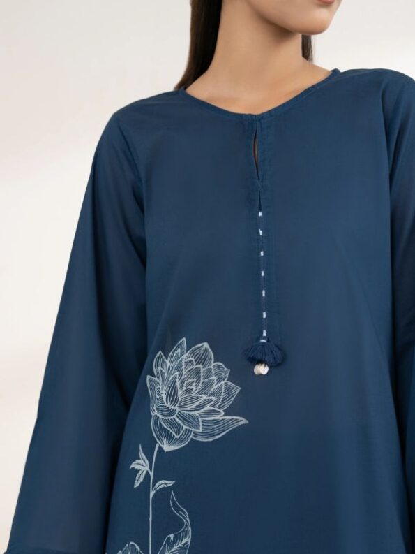 Sapphire - Blue Printed Lawn Shirt