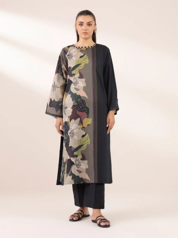 Sapphire - Black Printed Lawn Shirt