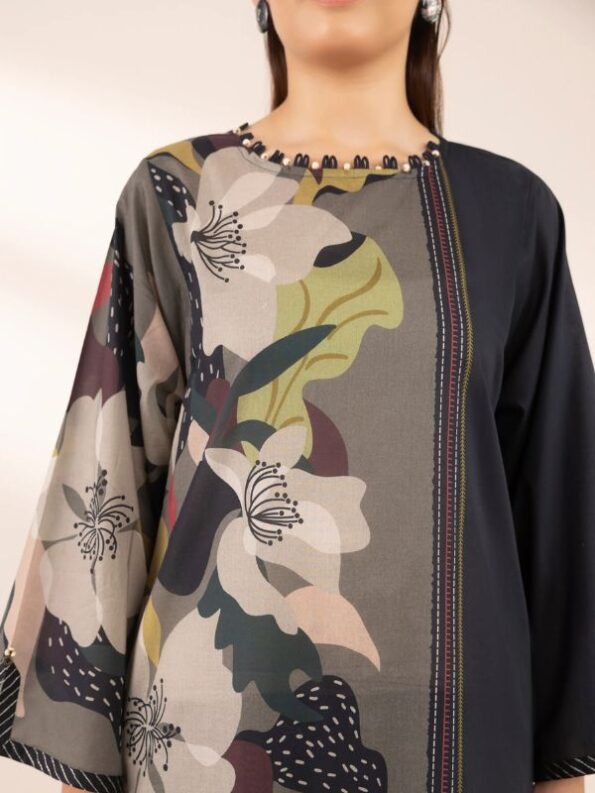 Sapphire - Black Printed Lawn Shirt