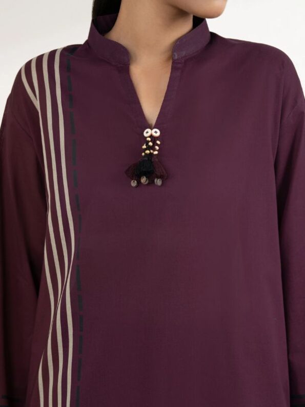 Sapphire - Maroon Printed Lawn Shirt