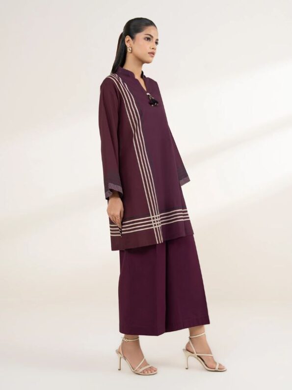 Sapphire - Maroon Printed Lawn Shirt