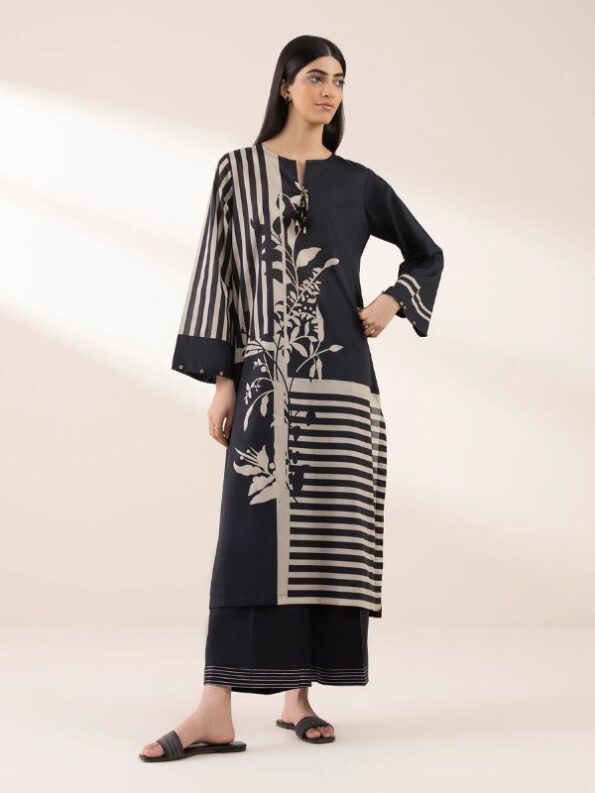Sapphire - Obsidian Printed Lawn Shirt