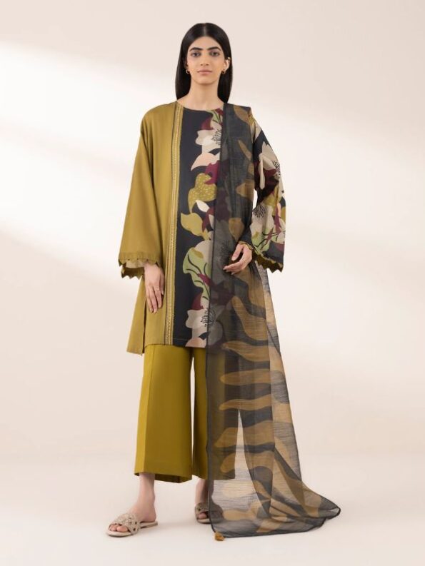 Sapphire - Mustard Printed Lawn Shirt