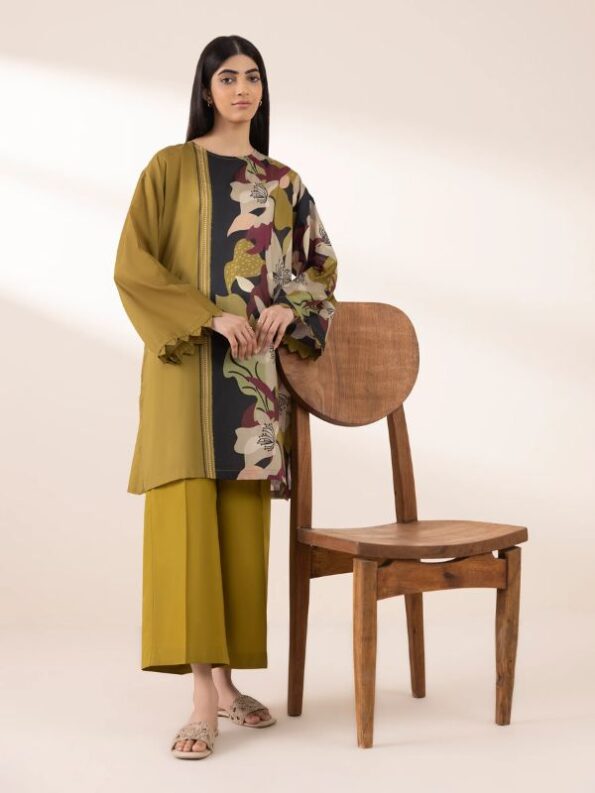 Sapphire - Mustard Printed Lawn Shirt