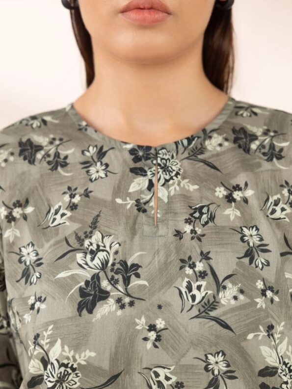 Sapphire - Green Printed Lawn Shirt