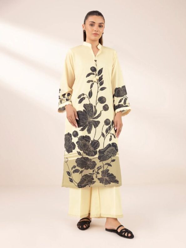 Sapphire - Off-White Printed Lawn Shirt