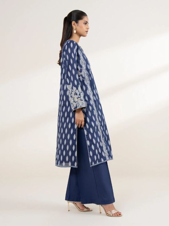 Sapphire - Blue Embroidered Lawn Shirt