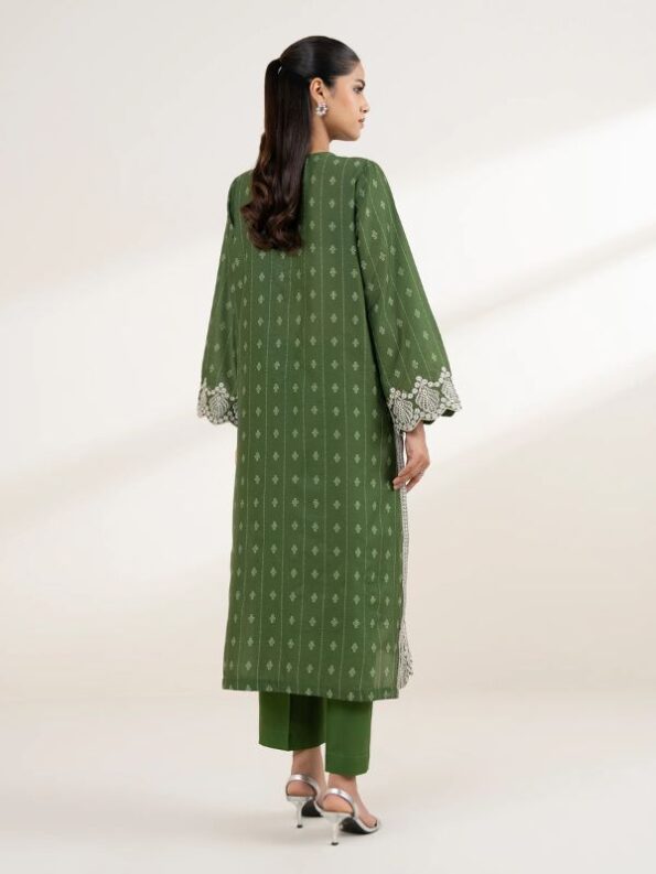 Sapphire - Green Embroidered Lawn Shirt