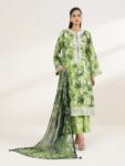 Sapphire - Light Green Embroidered Lawn Shirt