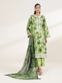 Sapphire - Light Green Embroidered Lawn Shirt