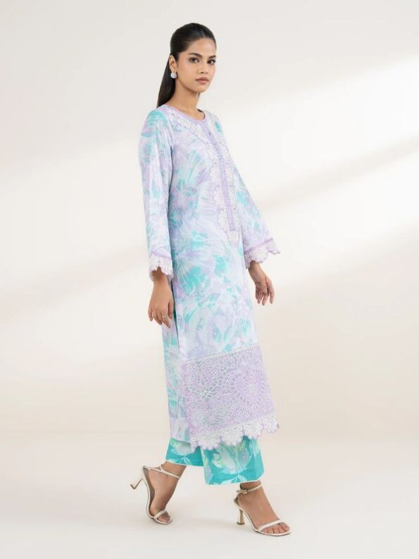 Sapphire - Purple Embroidered Lawn Shirt